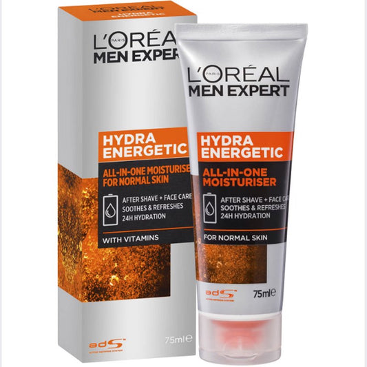Loreal Men Expert Hydra Energetic All in One Moisturiser for Normal Skin 75mL X 6