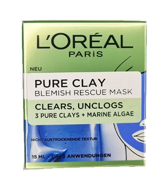 Loreal Absolute Pure Clay Blemish Rescue Face Mask 15ml X 6